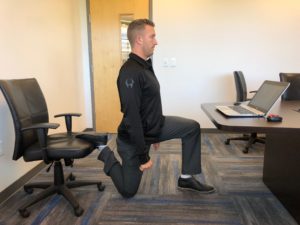 Hips Flexor Stretch with Chair